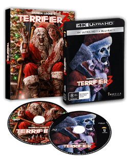 ART ATTACK - Terrifier Collector's Edition Boxset (4 Movie +Slipcases +Book +Brick Set +VHS +Sunglasses) 4K & Blu-ray