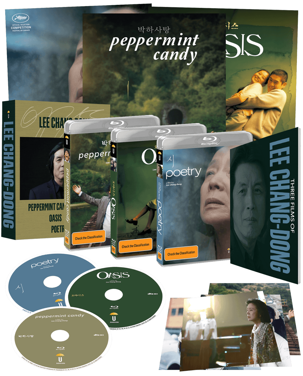 Three Films Of Lee Chang-Dong - Poetry, Oasis, Peppermint Candy (1999, 2002, 2010) (Blu-ray)