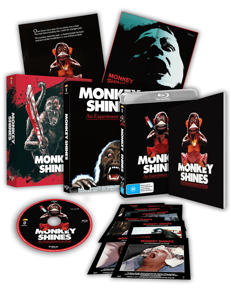 Monkey Shines: An Experiment In Fear Collector's Edition (1988) (Blu-Ray +Book +Rigid case +Slipcase +Poster +Artcards)