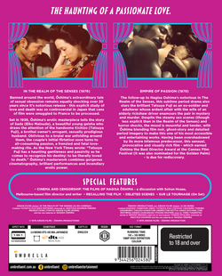 In The Realm Of The Senses (1976) & Empire Of Passion (1978) (Sensual Sinema #3) Blu-Ray