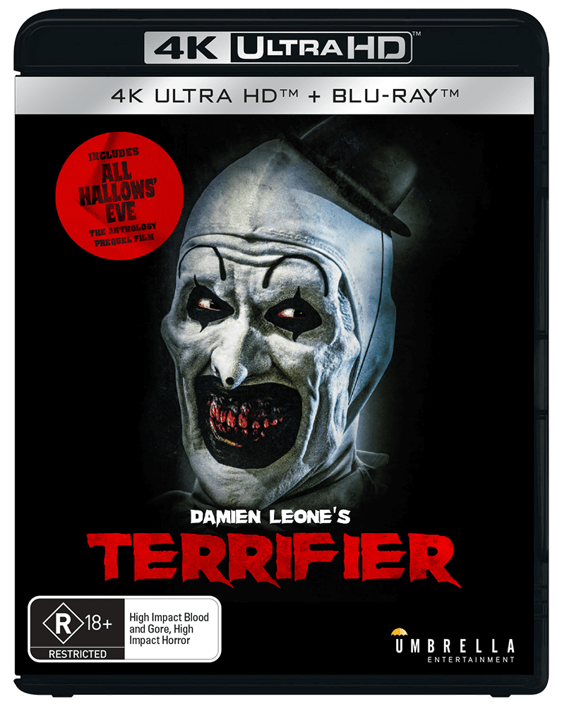 Terrifier (2016) HDR 4K & Blu-ray (inc All Hallow's Eve) (Slipcase Webstore Exclusive)