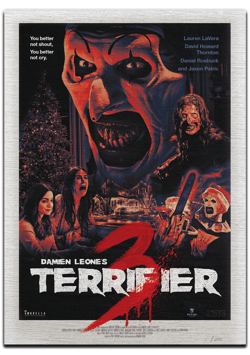 Terrifier A2 Canvas Art Poster 2 (Artwork by Hollow Bones Studio)