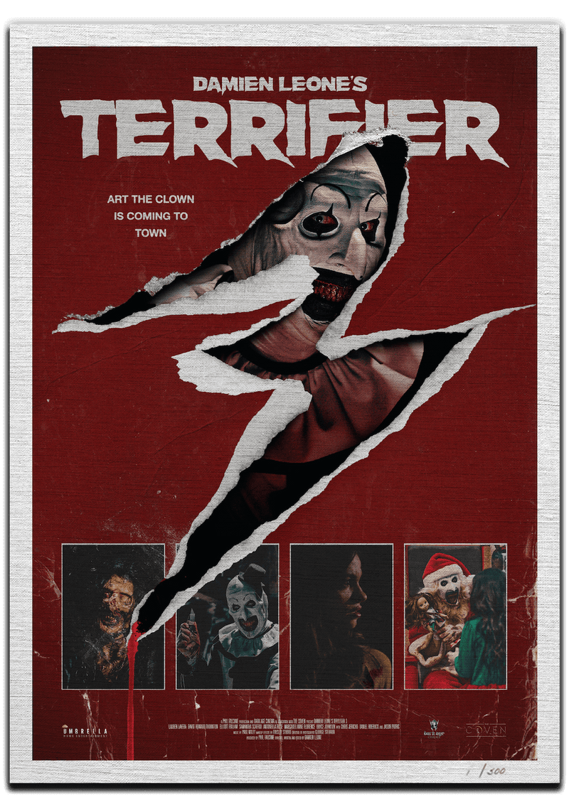 Terrifier A2 Canvas Art Poster 1 (Artwork by Hollow Bones Studio)