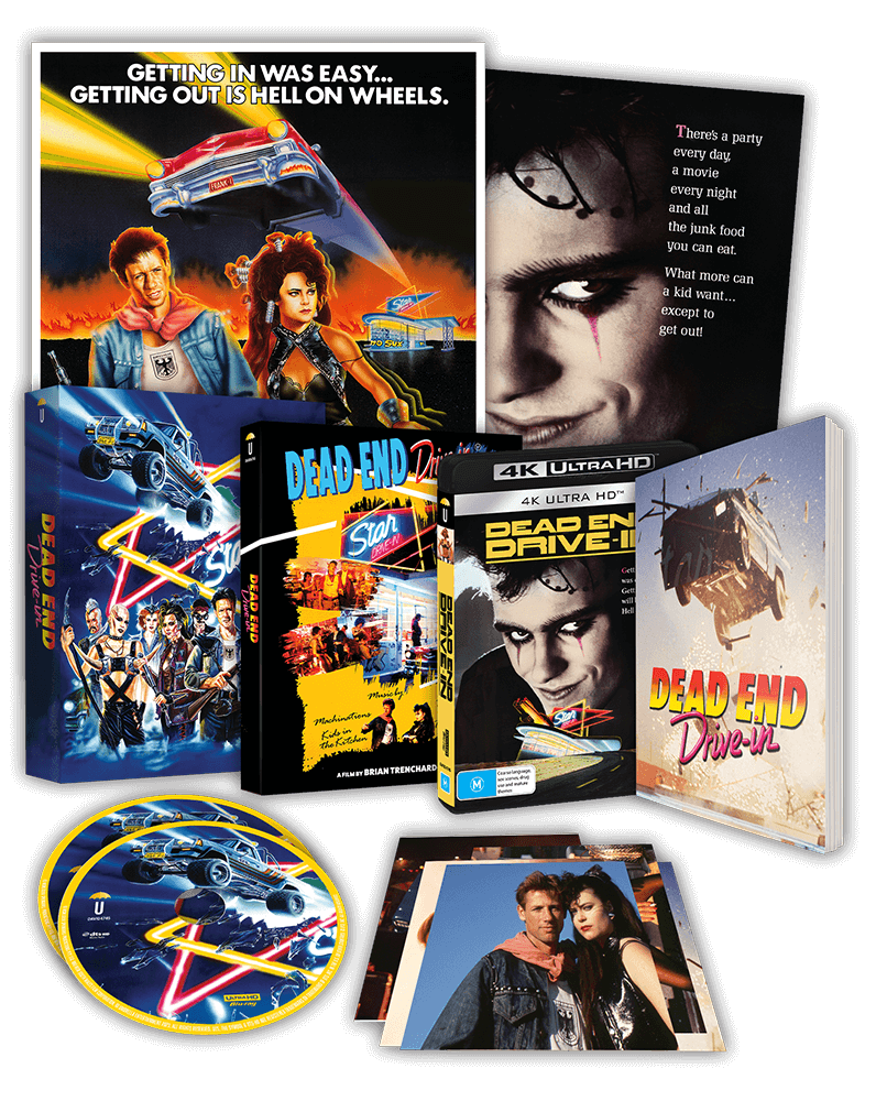 Dead End Drive-In Collector's Edition (1986) (4K UHD +Blu-Ray +Book +Rigid case +Slipcase +Poster +Artcards)