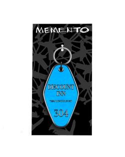 Memento Discount Inn Enamel Keychain