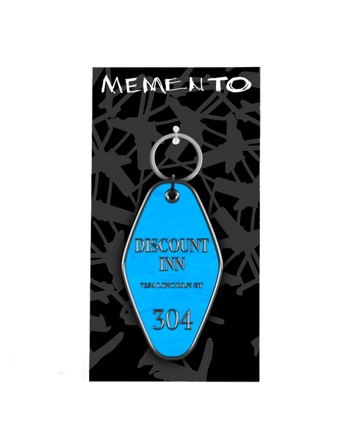 Memento Discount Inn Enamel Keychain