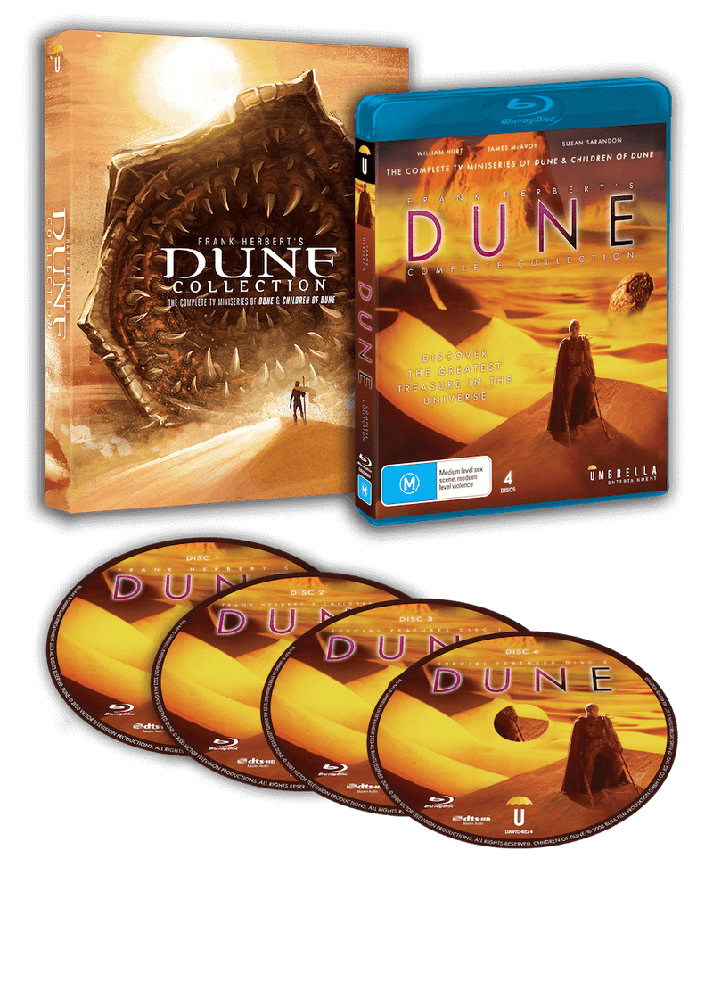 Frank Herberts Dune & Children of Dune 4 Disc Set (2000, 2003)  (Blu-Ray)
