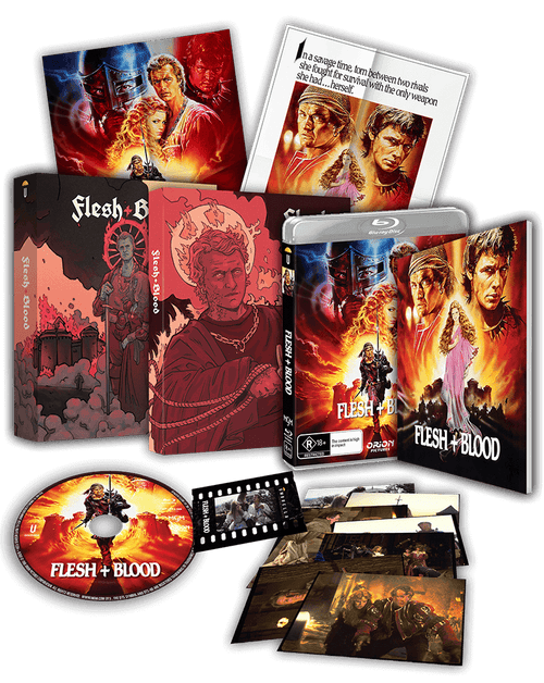 Flesh + Blood (1985) Collector's Edition (Blu-Ray +Book +35mm film +Rigid case +Slipcase +Poster +Artcards)