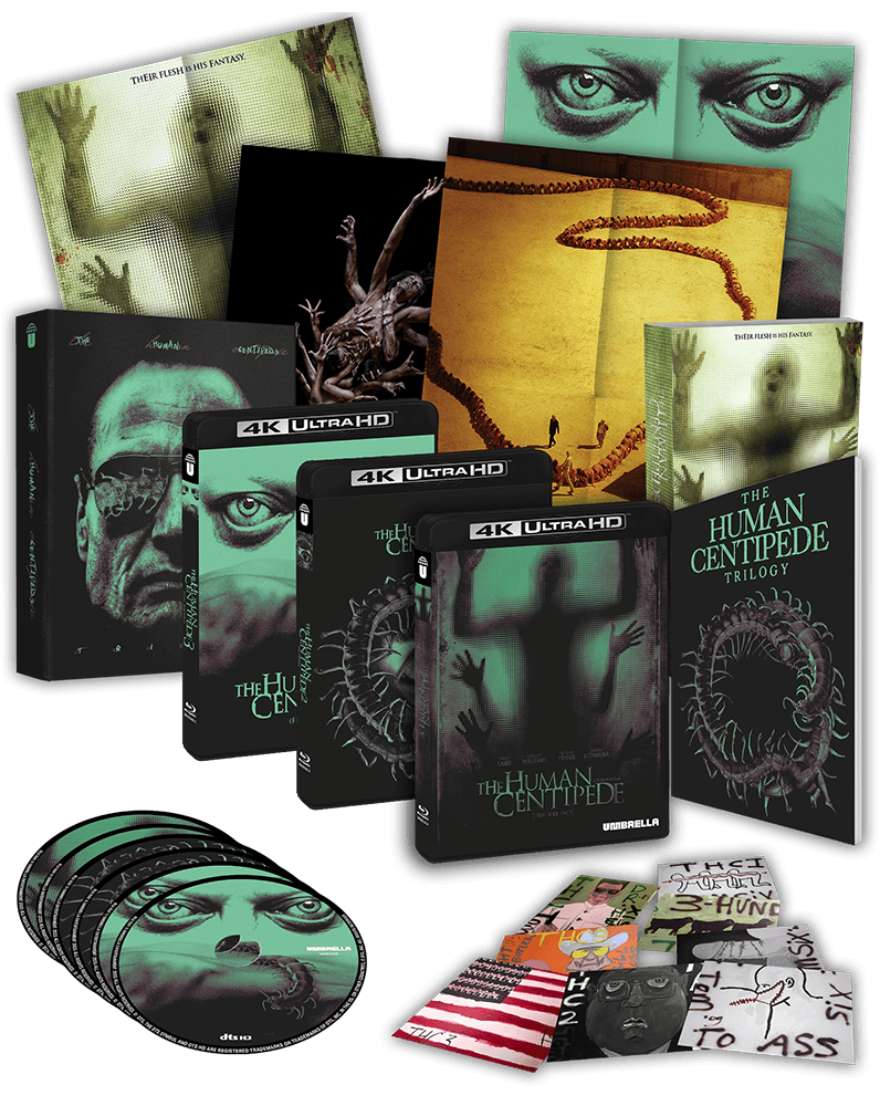 100% Medically Accurate: The Human Centipede Trilogy (AU 4K UHD/Blu-ray) - Umbrella Entertainment 4K UHD + Blu-ray