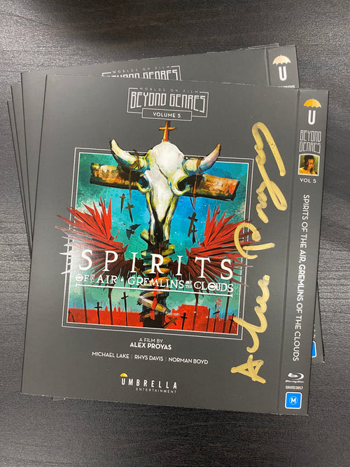Spirits Of The Air, Gremlins Of The Clouds Blu-Ray Slipcase - Signed by Alex Proyas