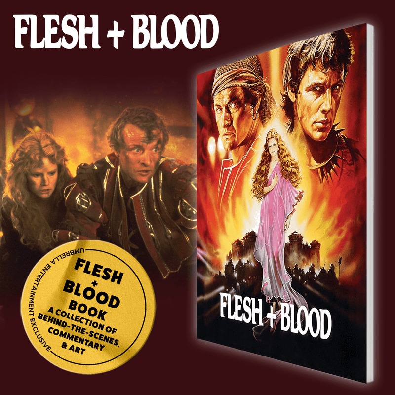 Flesh + Blood (1985) Collector's Edition (Blu-Ray +Book +35mm film +Rigid case +Slipcase +Poster +Artcards)