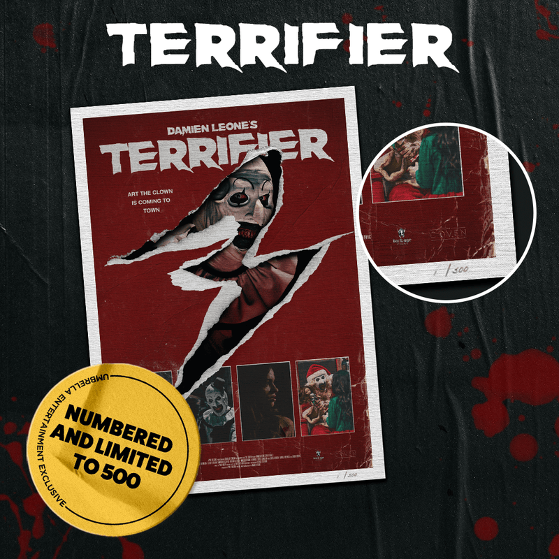 Terrifier A2 Canvas Art Poster 1 (Artwork by Hollow Bones Studio)