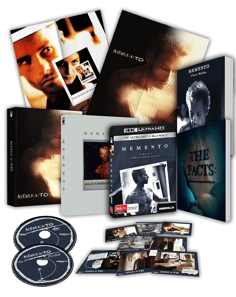 Memento (AU 4K UHD/Blu-ray) - Umbrella Entertainment 4K UHD + Blu-ray