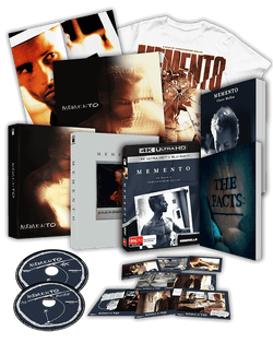 OTNEMEM: Christopher Nolan's Memento 25th Anniversary (2000) 4K & Blu-ray Collector's Edition (+T-shirt)
