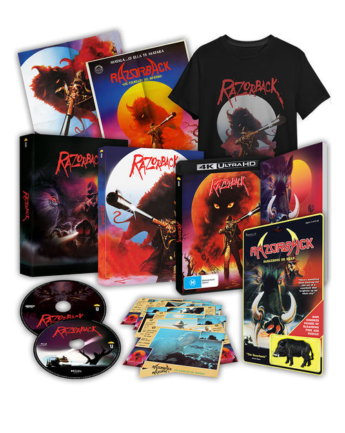 DANGEROUS OR DEAD Razorback Big Collector's Edition (4K UHD +Blu-Ray +Action Figure +T-shirt +Novel +Rigid case +Slipcase +Poster +Artcards) (1984)