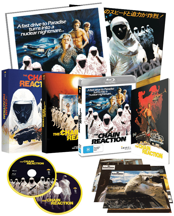 The Chain Reaction (1980) Collector's Edition (Blu-Ray +CD +Book +Rigid case +Slipcase +Poster +Artcards)