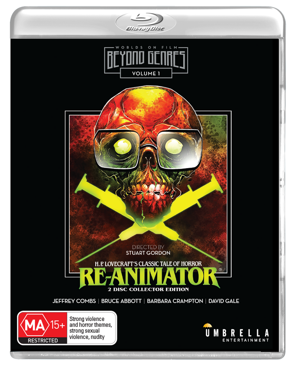 Re-Animator (1985) (Inc. Unrated & Integral Cuts) (Beyond Genres #1) Blu-Ray