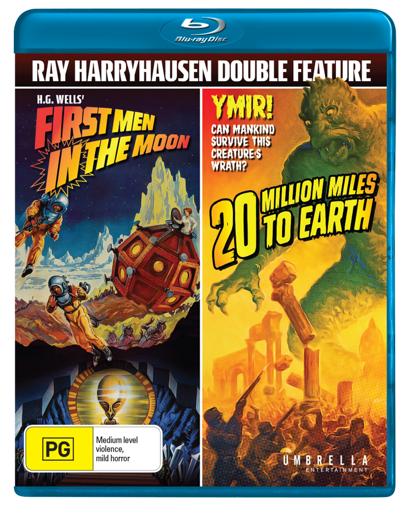 Ray Harryhausen Double Feature: First Men In The Moon (1964) & 20 Million Miles To Earth (1957) Blu-Ray