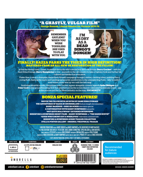 The Adventures Of Barry Mckenzie (1972) (Ozploitation Classics #1) Blu-Ray