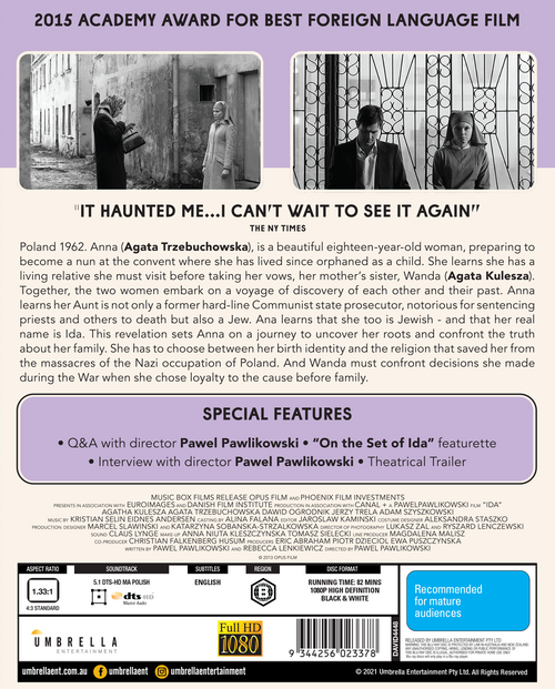 Ida (2013) (World Cinema #1) Blu-Ray