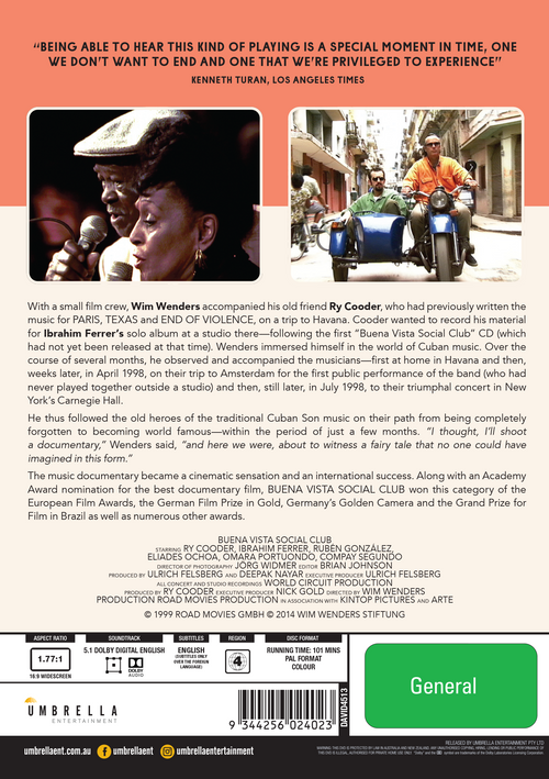 Buena Vista Social Club (1999) DVD