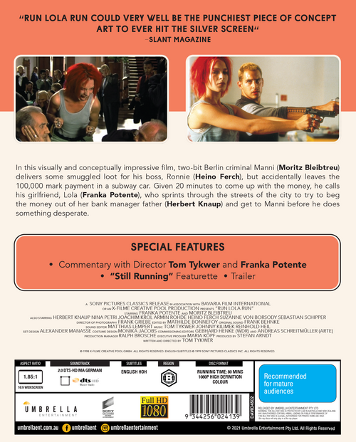 Run Lola Run (1998) (World Cinema #5) Blu-Ray
