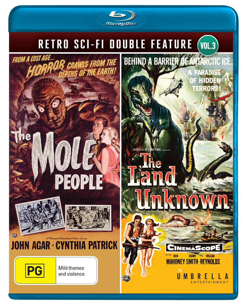 The Land Unknown (1957) & The Mole People (1956) (Retro/Sci-Fi Double Feature #3) Blu-Ray