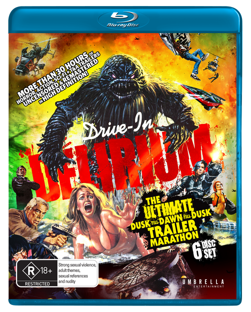 Drive-In Delirium: Ultimate Dusk-Til-Dawn-Til-Dusk Trailer Marathon (Domestic Version) (2021) Blu-Ray