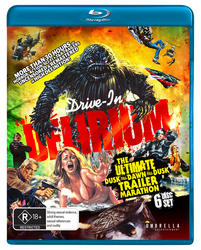 Drive-In Delirium: Ultimate Dusk-Til-Dawn-Til-Dusk Trailer Marathon (Domestic Version) (2021) Blu-Ray