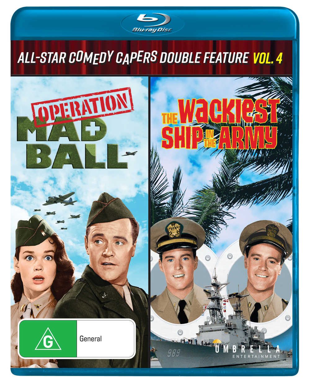 Operation Mad Ball (1957) & The Wackiest Ship In The Army (1960) (All-Star Comedy Capers Double Feature #4) Blu-Ray