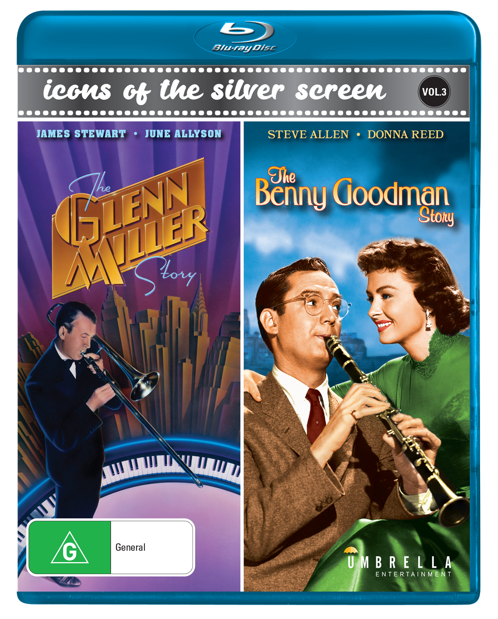 Glenn Miller Story (1959) & Benny Goodman Story (1956) (Icons Of The Silver Screen #3) Blu-Ray