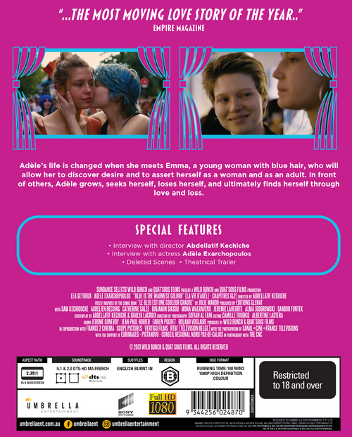 Blue Is The Warmest Colour (2013) (Sensual Sinema #4) Blu-Ray