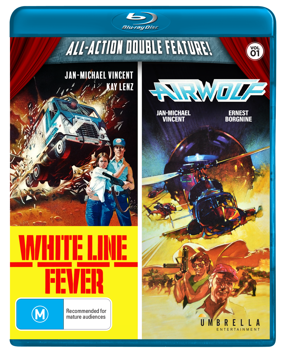 White Line Fever (1975) & Airwolf (1984) (All Action Double Feature #2) Blu-Ray