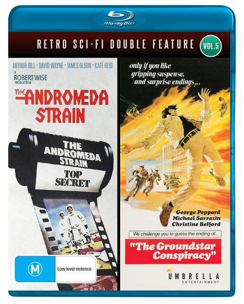 Retro Scifi Double Feature Vol 5: Andromeda Strain, The + Groundstar Conspiracy (Blu-Ray) (1971, 1972)