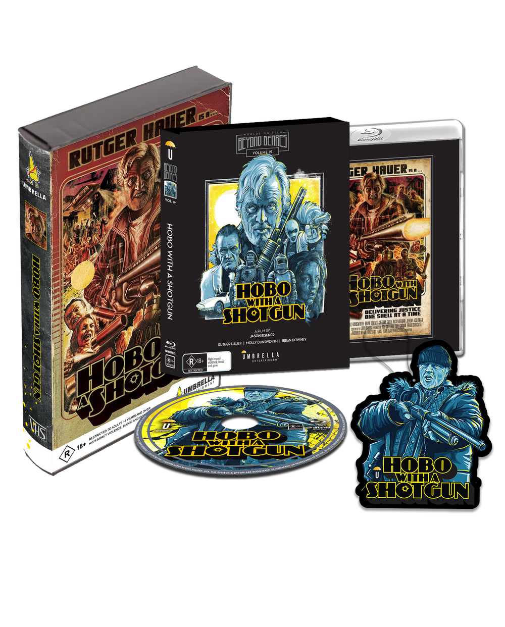 Hobo With A Shotgun - Collector's Edition (VHS + Air Freshener) (Beyond Genres #19) (Blu-Ray) (2011)