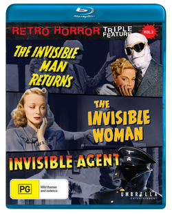 The Invisible Man Returns + The Invisible Woman + The Invisible Agent (Retro Horror #3) (Blu-Ray) (1940, 1940, 1942)