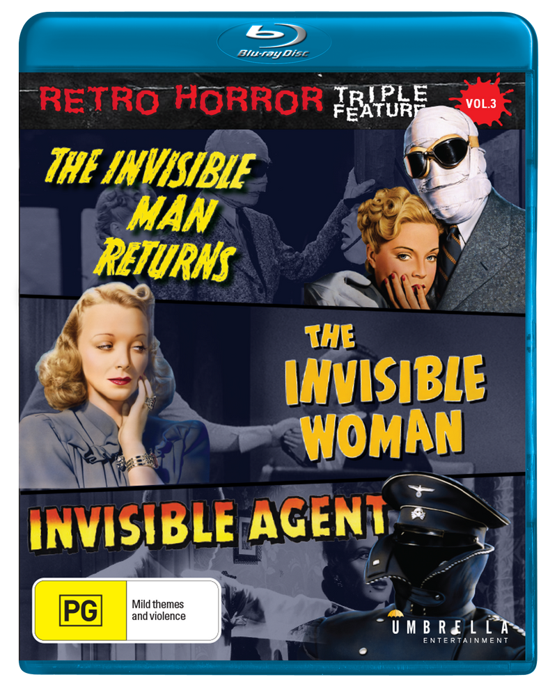 The Invisible Man Returns + The Invisible Woman + The Invisible Agent (Retro Horror