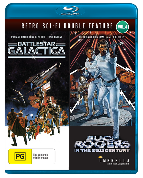 Retro Sci-Fi Double Feature Vol 4: Battlestar Galactica + Buck Rogers In The 25Th Century (Blu-Ray) (1978 + 1978)