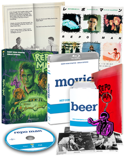 Repo Man (1984) - MOVIE Collector's Edition (Blu-Ray +Slipcase +Stubby holder +Comic +Keychain +Lobby Cards +Poster)