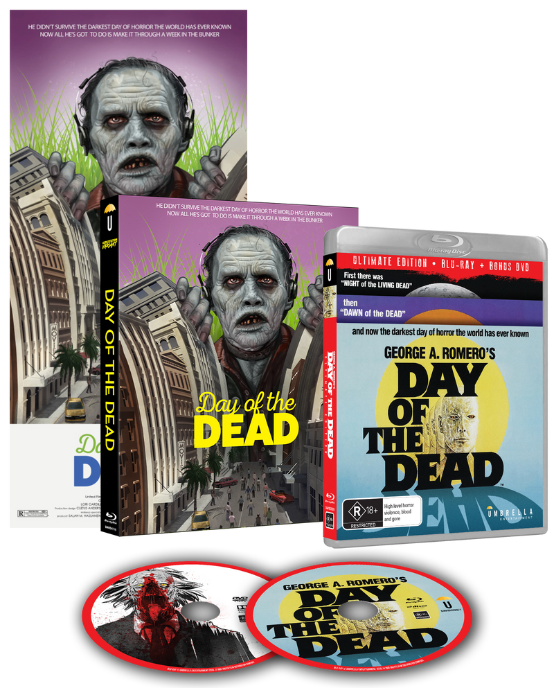 "G'Day Of The Dead" Day Of The Dead Collector's Edition Bundle (1 Custom Daybill, 1 Custom O-Ring, 1 Classic Horror Movie)