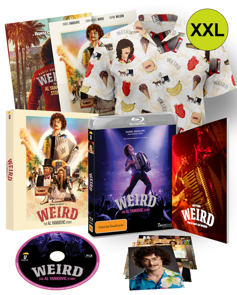 GET WEIRD - Weird: The Al Yankovic Story Big Collector's Edition (+Hawaiian Shirt +Blu-Ray/4k +Book +Artcards +Slipcase +Poster) (2022)